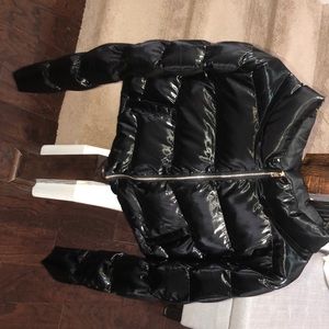 black puffer coat